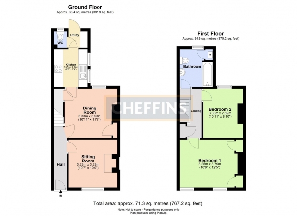 Floor Plan Image for 2 Bedroom Terraced House to Rent in Argyle Street, Cambridge