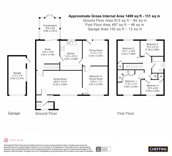 Floor Plan Image for 4 Bedroom Property for Sale in Tower Close, Bassingbourn, Royston