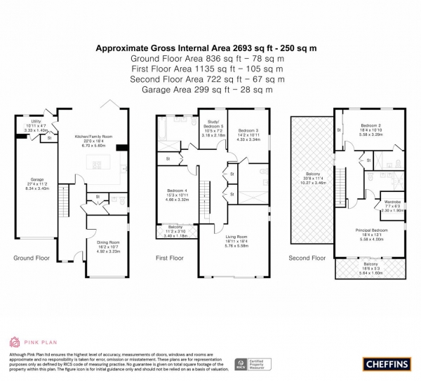 Floor Plan Image for 5 Bedroom End of Terrace House for Sale in Knightly Avenue, Cambridge