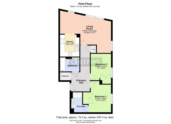 Floor Plan Image for 2 Bedroom Apartment to Rent in Sherman House, Rustat Avenue, Cambridge