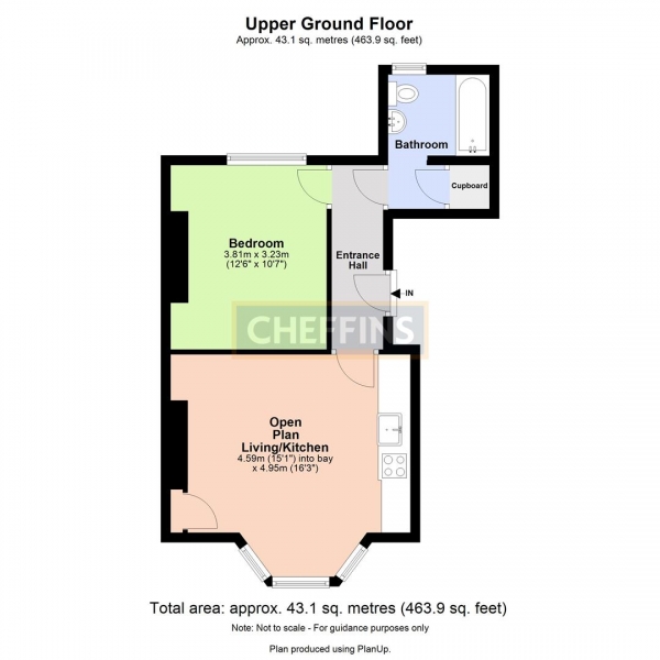 Floor Plan Image for 1 Bedroom Apartment to Rent in Bateman Street, Cambridge