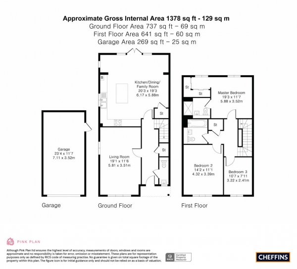 Floor Plan Image for 3 Bedroom End of Terrace House for Sale in Anvil Close, Balsham