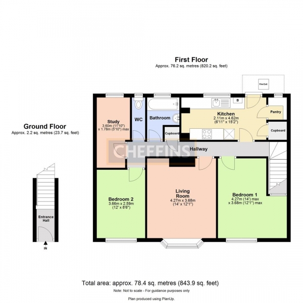 Floor Plan Image for 3 Bedroom Maisonette to Rent in The Broadway, Mill Road, Cambridge