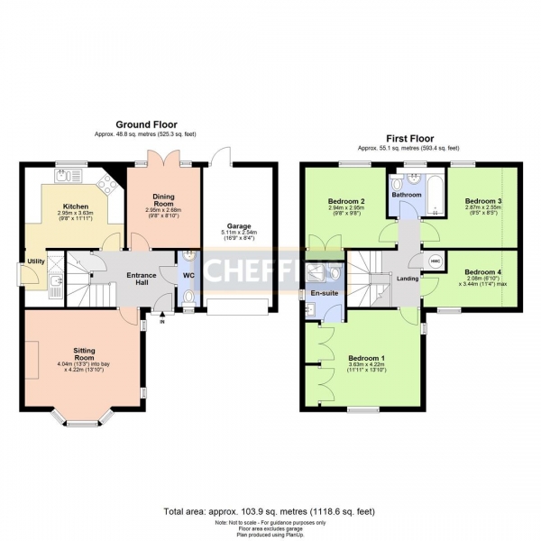 Floor Plan Image for 4 Bedroom Detached House to Rent in Bosworth Road, Cambridge