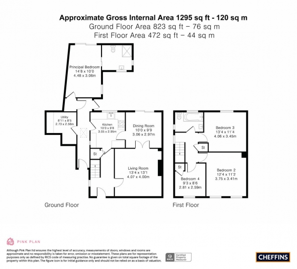 Floor Plan Image for 4 Bedroom Semi-Detached House for Sale in Tillyard Way, Cambridge