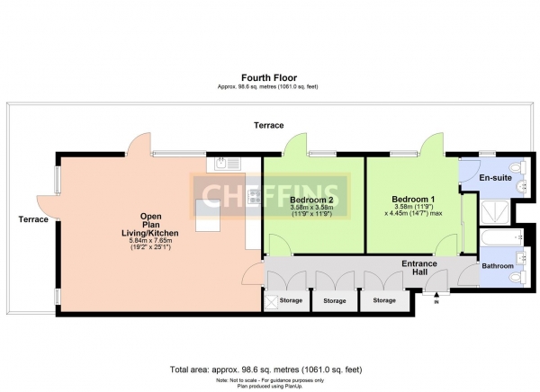 Floor Plan Image for 2 Bedroom Penthouse to Rent in Fellows House, Lilywhite Drive, Cambridge