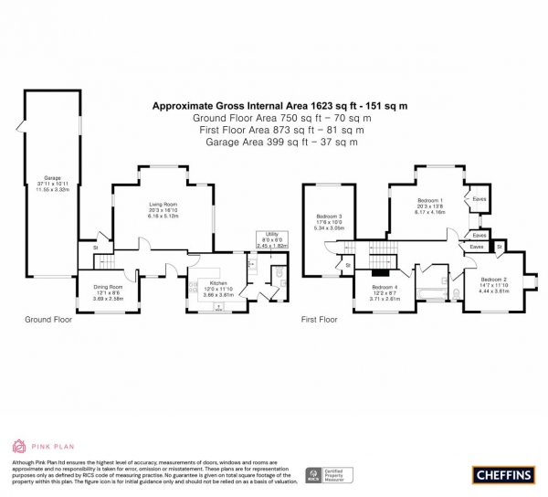 Floor Plan Image for 4 Bedroom Detached House for Sale in Cashio Lane, Letchworth Garden City