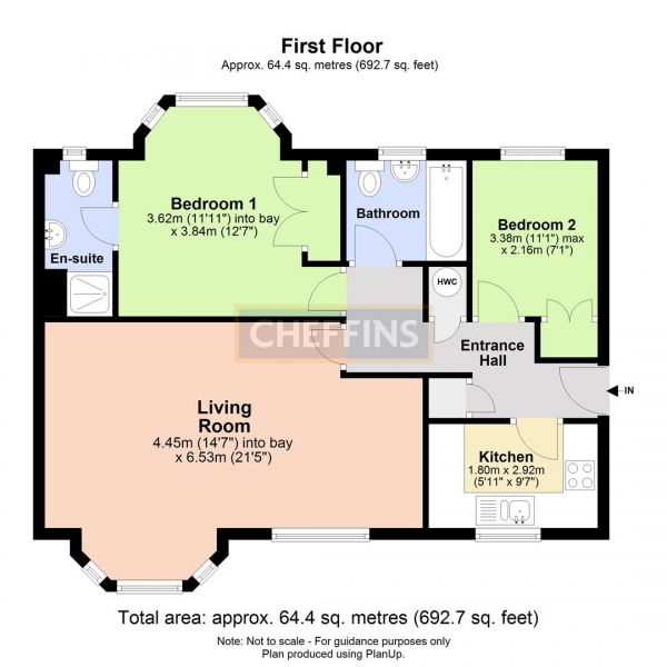 Floor Plan Image for 2 Bedroom Property to Rent in Regency Square, Cambridge