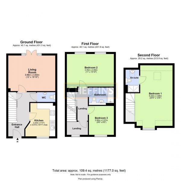 Floor Plan Image for 3 Bedroom Link Detached House to Rent in Caesar Way, Northstowe