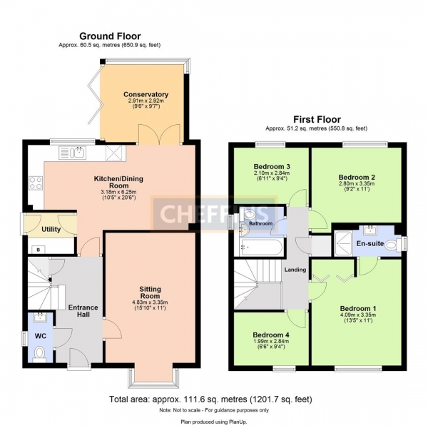 Floor Plan Image for 4 Bedroom Detached House to Rent in Goldfinch Drive, Cottenham, Cambridge