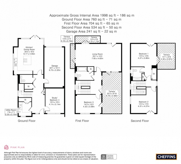 Floor Plan Image for 4 Bedroom Link Detached House for Sale in Milne Avenue, Cambridge