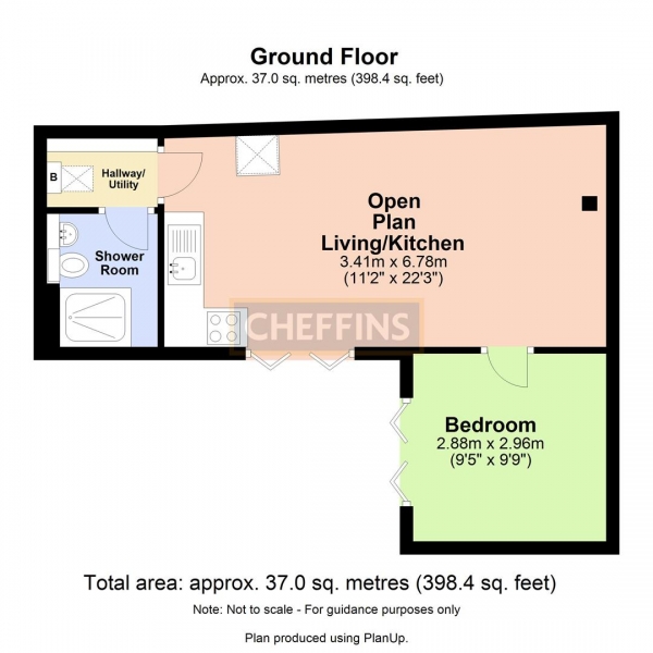 Floor Plan Image for 1 Bedroom Property to Rent in New Road, Haslingfield, Cambridge