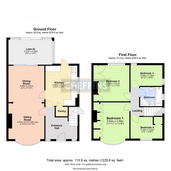 Floor Plan Image for 4 Bedroom Semi-Detached House to Rent in Windsor Road, Cambridge