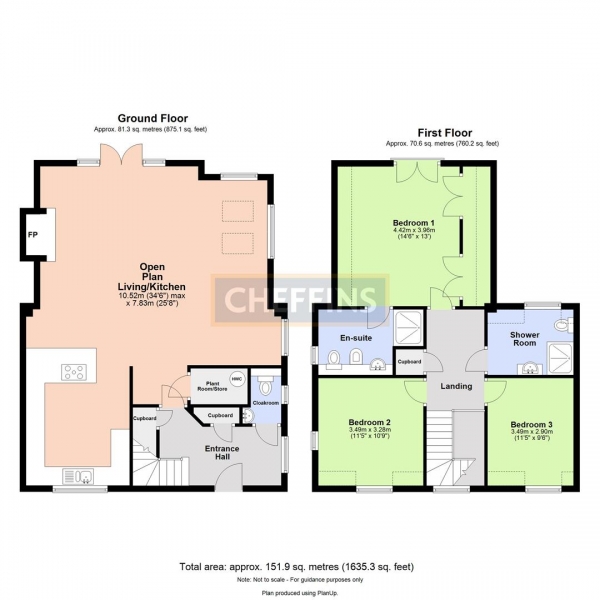 Floor Plan Image for 3 Bedroom Detached House to Rent in Short Street, Bourn, Cambridge