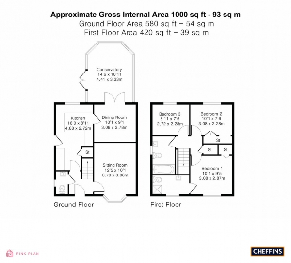 Floor Plan Image for 3 Bedroom Detached House for Sale in Vicarage Close, Waterbeach