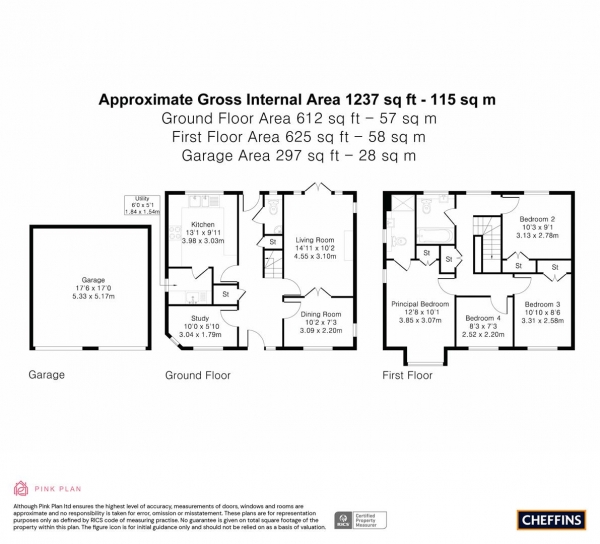 Floor Plan Image for 4 Bedroom Detached House for Sale in Home Farm Close, Rampton