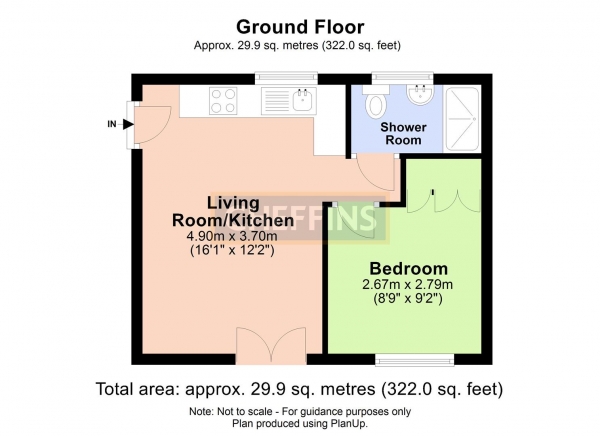 Floor Plan Image for 1 Bedroom Apartment to Rent in Queen Ediths Way, Cambridge