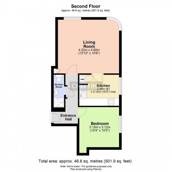 Floor Plan Image for 1 Bedroom Apartment to Rent in High Street, Royston