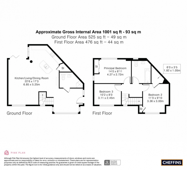 Floor Plan Image for 3 Bedroom Detached House for Sale in Perne Road, Cambridge