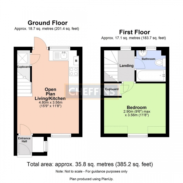 Floor Plan Image for 1 Bedroom Terraced House to Rent in Primary Court, Cambridge