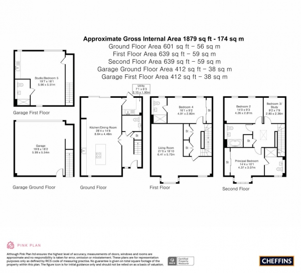 Floor Plan Image for 5 Bedroom Town House for Sale in Knightly Avenue, Cambridge