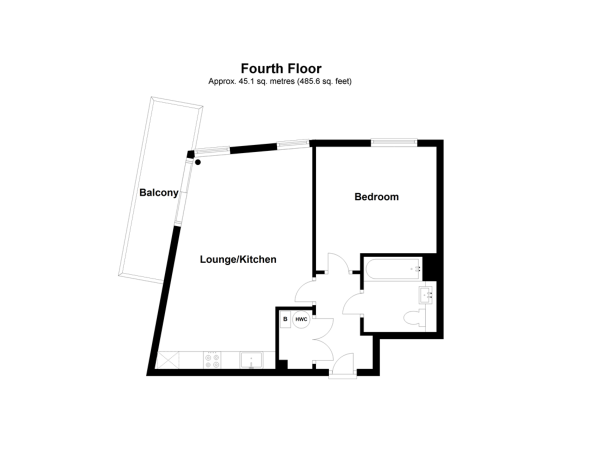 Floor Plan Image for 1 Bedroom Flat for Sale in Otter Drive, Carshalton