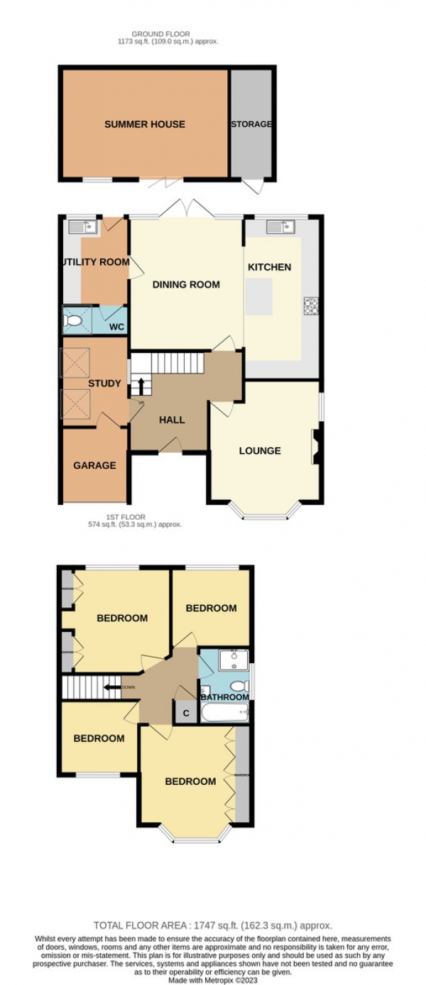 Floor Plan for 4 Bedroom Detached House for Sale in Furzedown Road, Sutton, SM2, 5QF - Guide Price &pound940,000