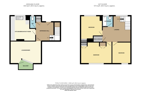 Floor Plan Image for 3 Bedroom Maisonette for Sale in Wrythe Lane, Carshalton