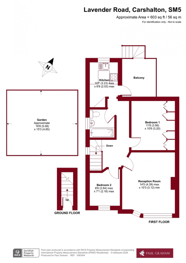 Floor Plan Image for 2 Bedroom Maisonette for Sale in Lavender Road, Carshalton