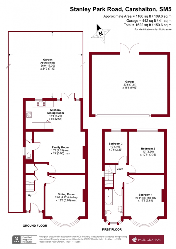 Floor Plan Image for 3 Bedroom Semi-Detached House for Sale in Stanley Park Road, Carshalton