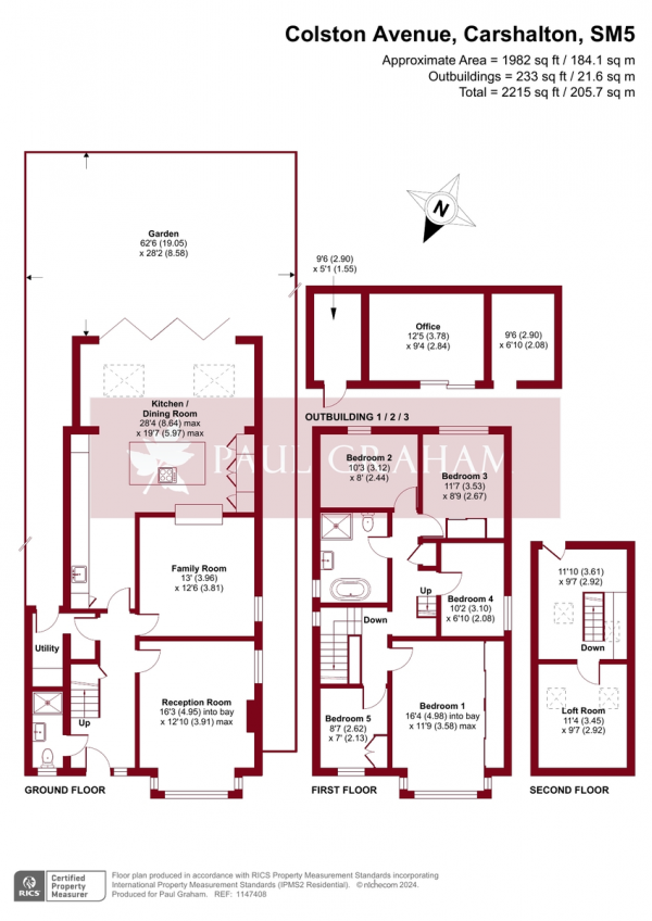 Floor Plan Image for 5 Bedroom Detached House for Sale in Colston Avenue, Carshalton