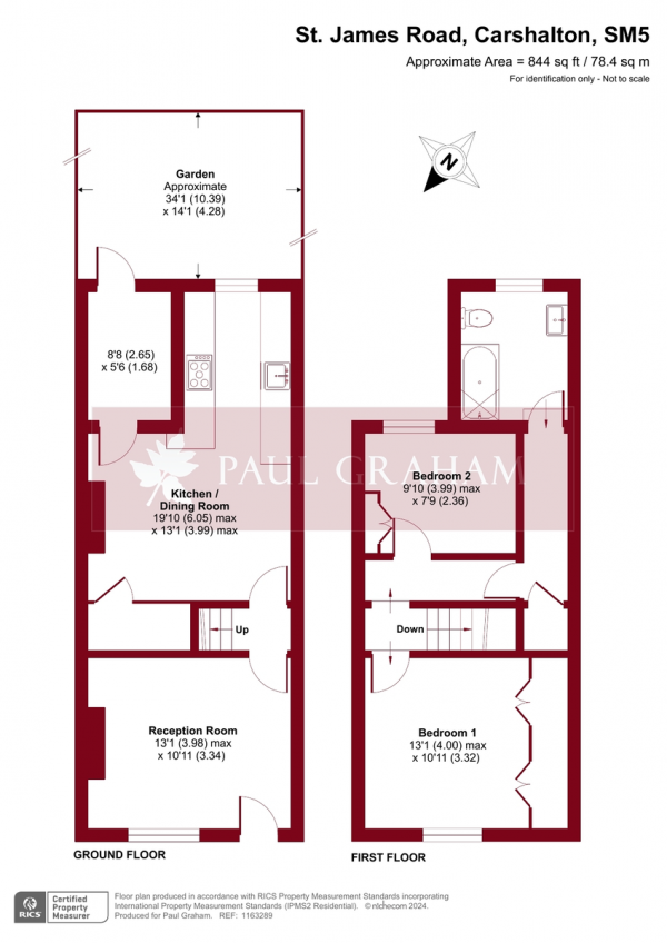 Floor Plan Image for 2 Bedroom Terraced House for Sale in St. James Road, Carshalton