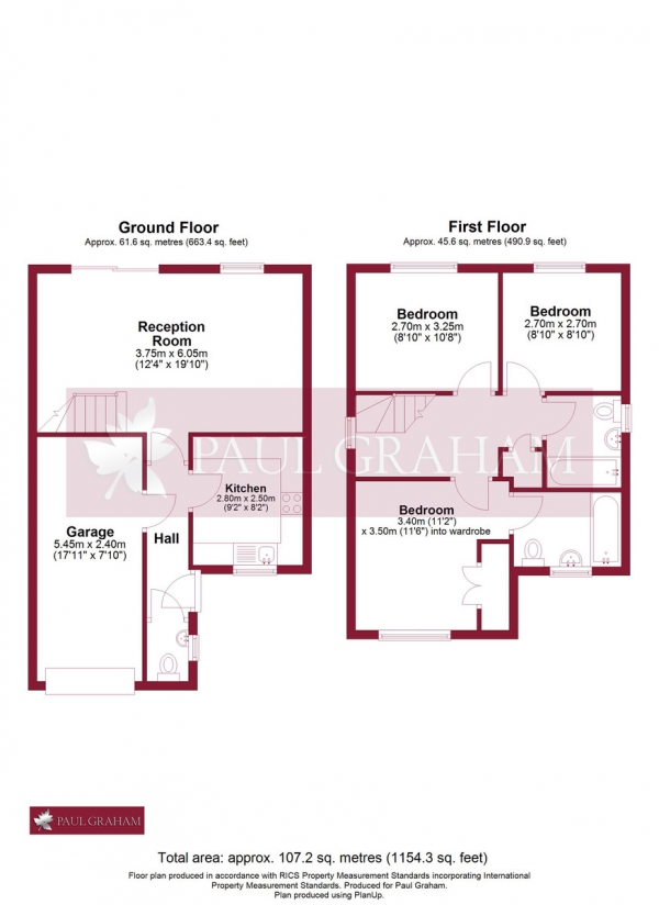 Floor Plan Image for 3 Bedroom Detached House for Sale in Homeland Drive, South Sutton