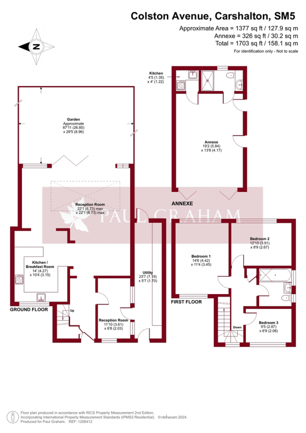 Floor Plan Image for 4 Bedroom Semi-Detached House for Sale in Colston Avenue, Carshalton