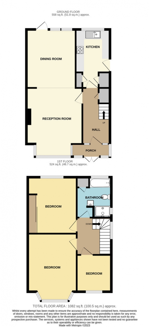 Floor Plan Image for 3 Bedroom Semi-Detached House for Sale in Demesne Road, Wallington