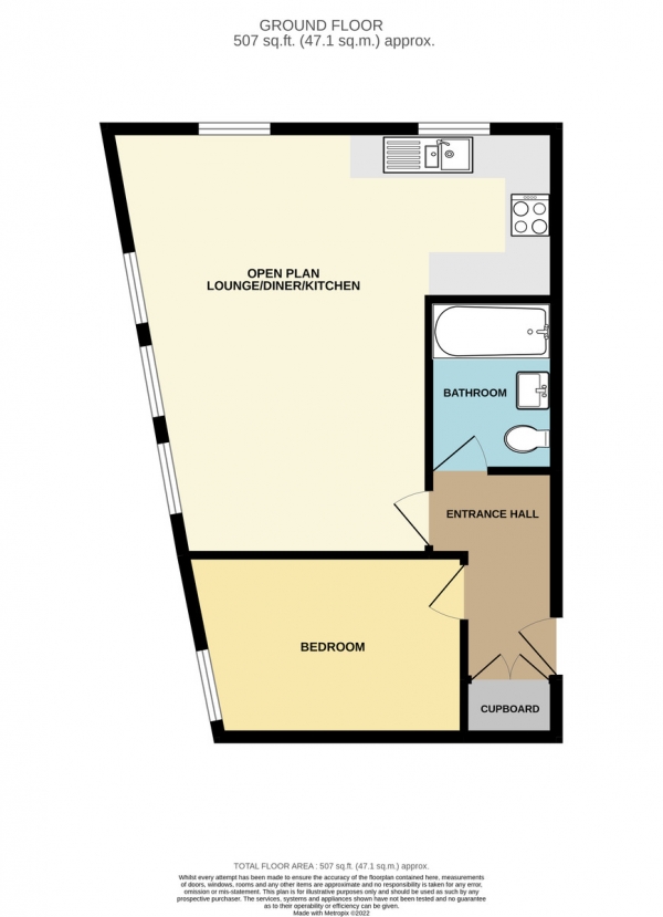 Floor Plan Image for 1 Bedroom Apartment for Sale in Manor Road, Wallington