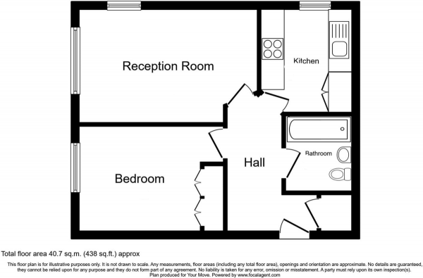 Floor Plan Image for 1 Bedroom Apartment for Sale in Brambledown Road, South Wallington