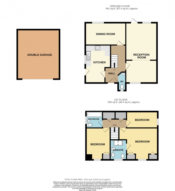 Floor Plan Image for 3 Bedroom Detached House for Sale in Tollhouse Lane, South Wallington