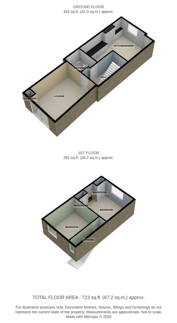 Floor Plan Image for 2 Bedroom Terraced House for Sale in Francis Road, Wallington