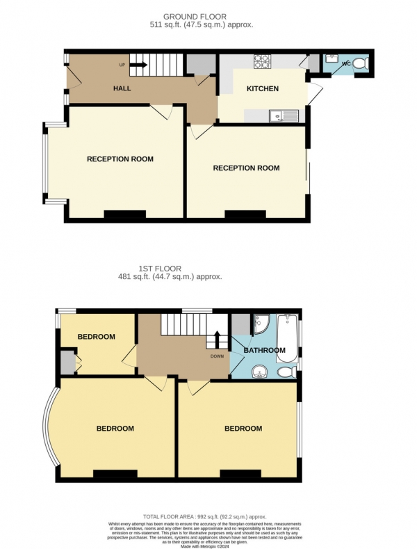 Floor Plan Image for 3 Bedroom Semi-Detached House for Sale in Manor Road North, Wallington