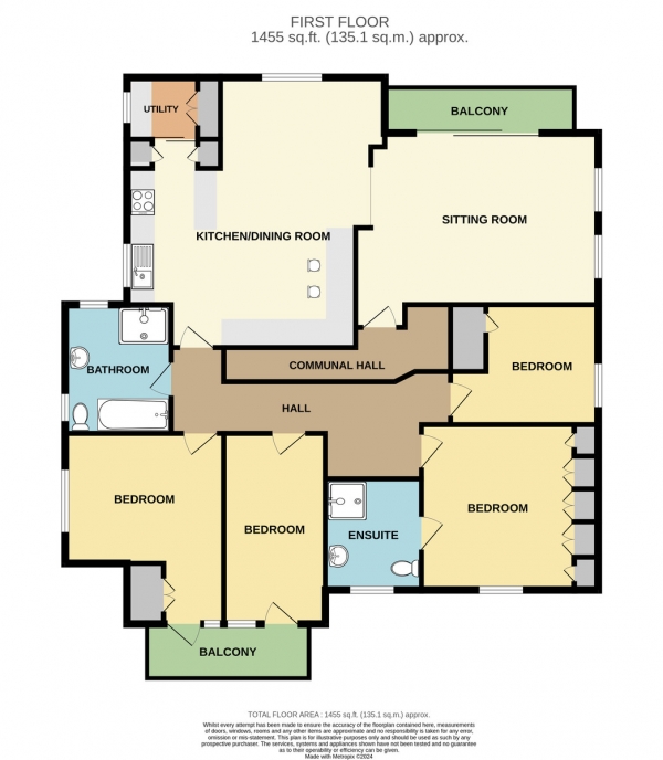 Floor Plan Image for 4 Bedroom Apartment for Sale in Grosvenor Road, Wallington