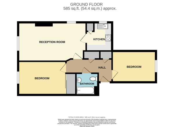 Floor Plan Image for 2 Bedroom Flat for Sale in Brambledown Road, South Wallington