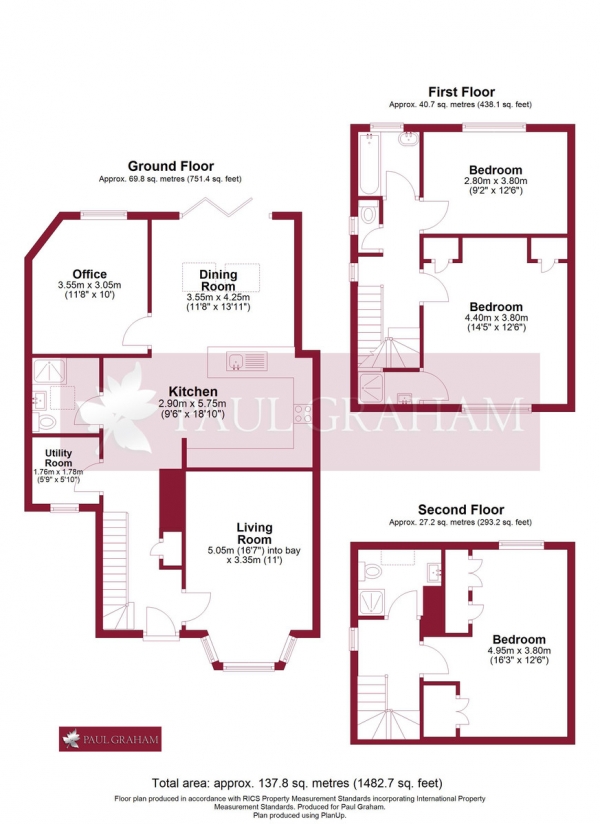 Floor Plan Image for 3 Bedroom Semi-Detached House for Sale in Alington Grove, South Wallington