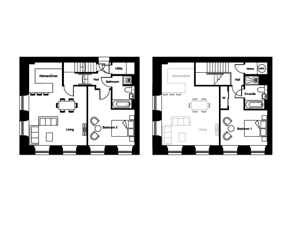 Floor Plan Image for 2 Bedroom Apartment for Sale in The Kerr, Plot 3 Moncrieff View