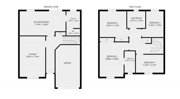 Floor Plan Image for 4 Bedroom Detached House for Sale in Foxglove Gardens, Woodilee Village