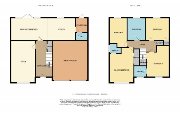 Floor Plan Image for 4 Bedroom Detached House for Sale in Heron Drive, Cumbernauld , Glasgow