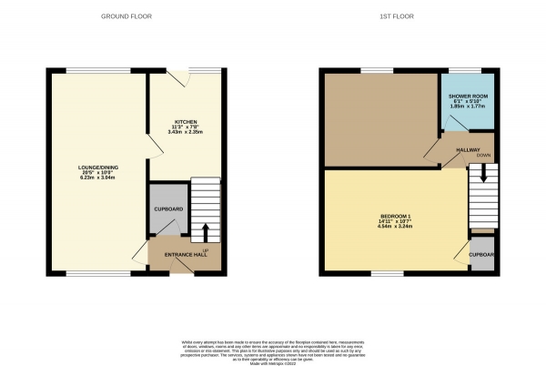 Floor Plan Image for 2 Bedroom End of Terrace House for Sale in Davidston Crescent, Twechar