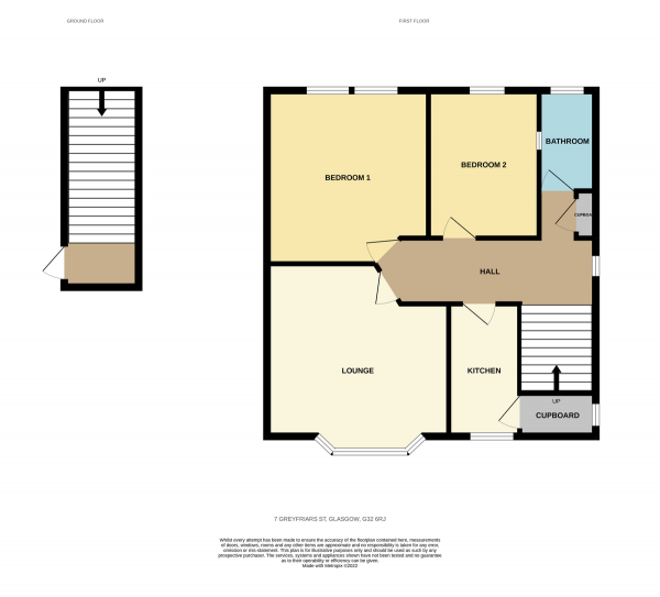 Floor Plan Image for 2 Bedroom Apartment for Sale in Greyfriars St, Carntyne, Glasgow