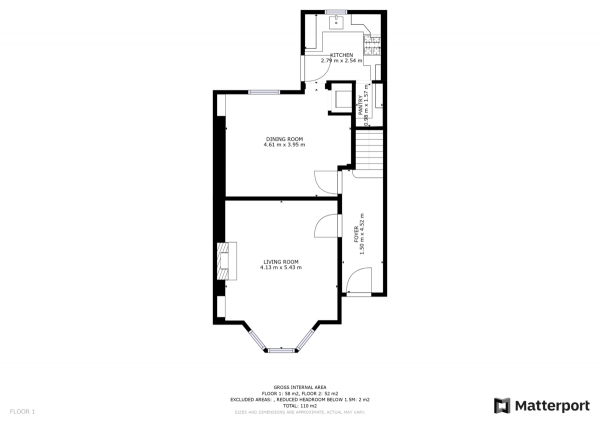 Floor Plan Image for 3 Bedroom Terraced House for Sale in Whitehill Ave, Stepps