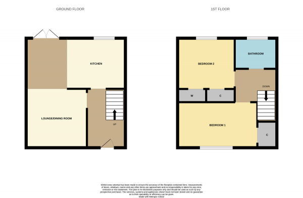 Floor Plan Image for 2 Bedroom Terraced House for Sale in Mossview Road, Cardowan